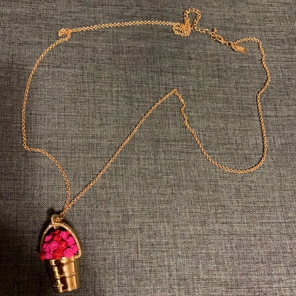NWOT Kate Spade paint the Town Rose necklace.
